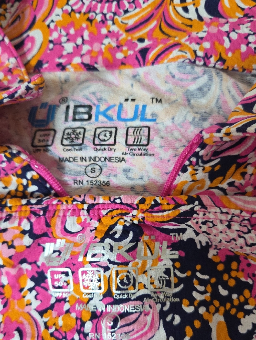 IBKUL Pink Orange Multi Print Long Sleeve Zip Top and skirt - Picture 10 of 16